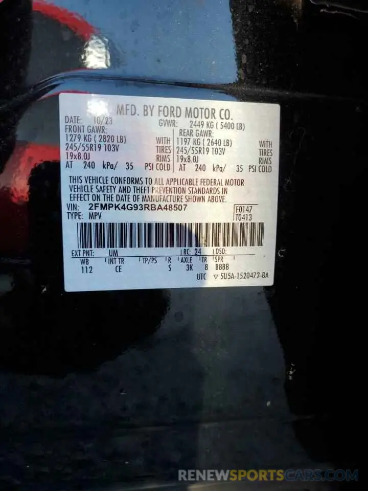 14 Photograph of a damaged car 2FMPK4G93RBA48507 FORD EDGE 2024