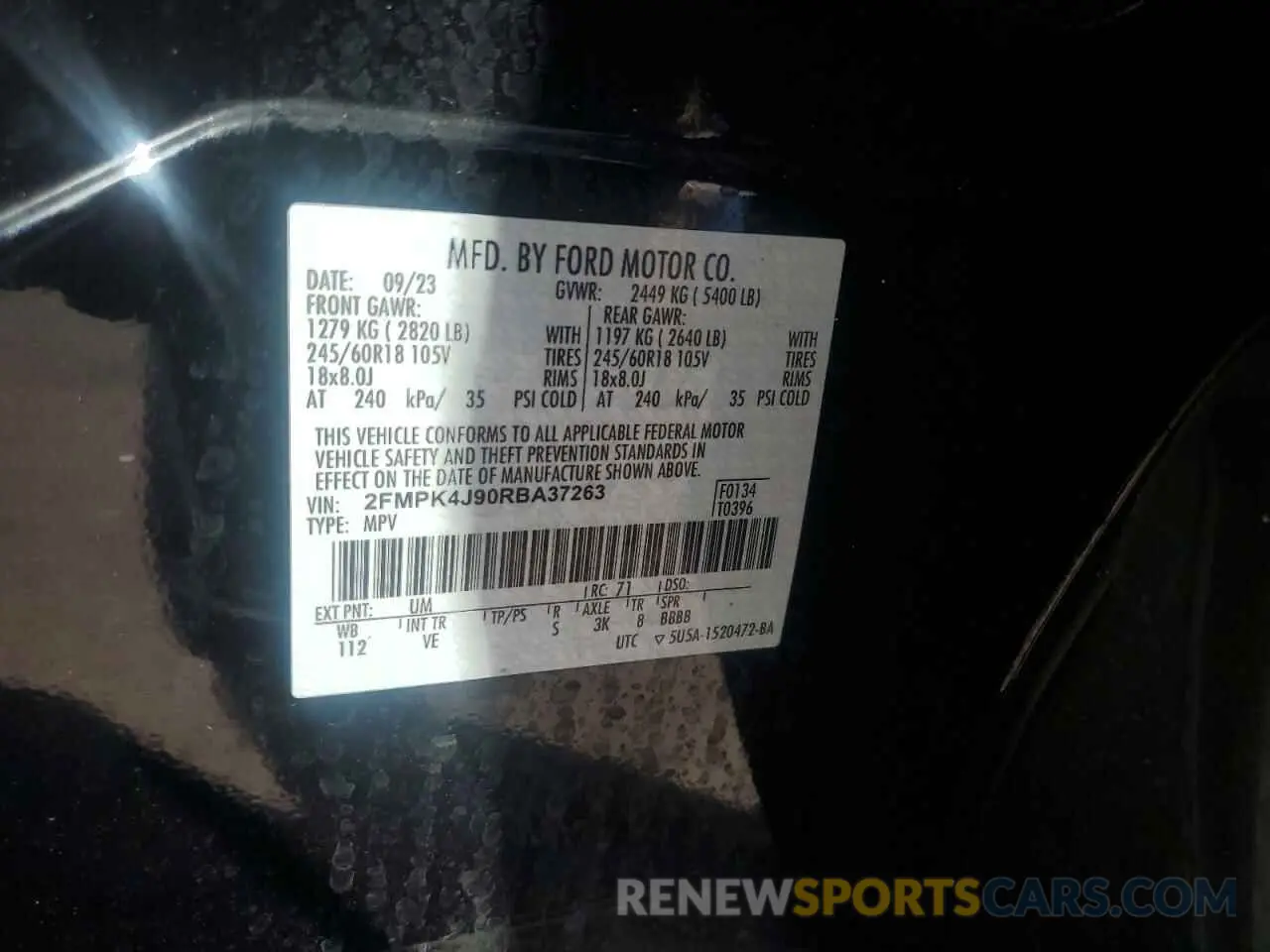 14 Photograph of a damaged car 2FMPK4J90RBA37263 FORD EDGE 2024