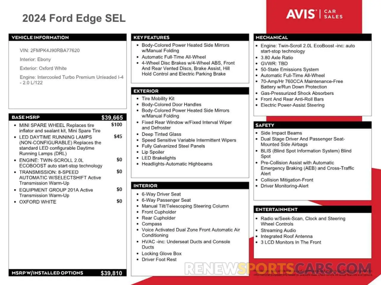 13 Фотография поврежденного автомобиля 2FMPK4J90RBA77620 FORD EDGE 2024