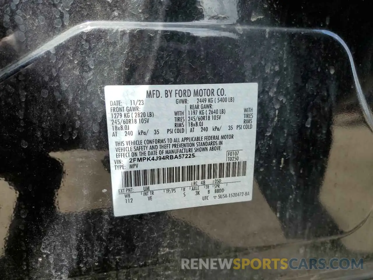 13 Фотография поврежденного автомобиля 2FMPK4J94RBA57225 FORD EDGE 2024