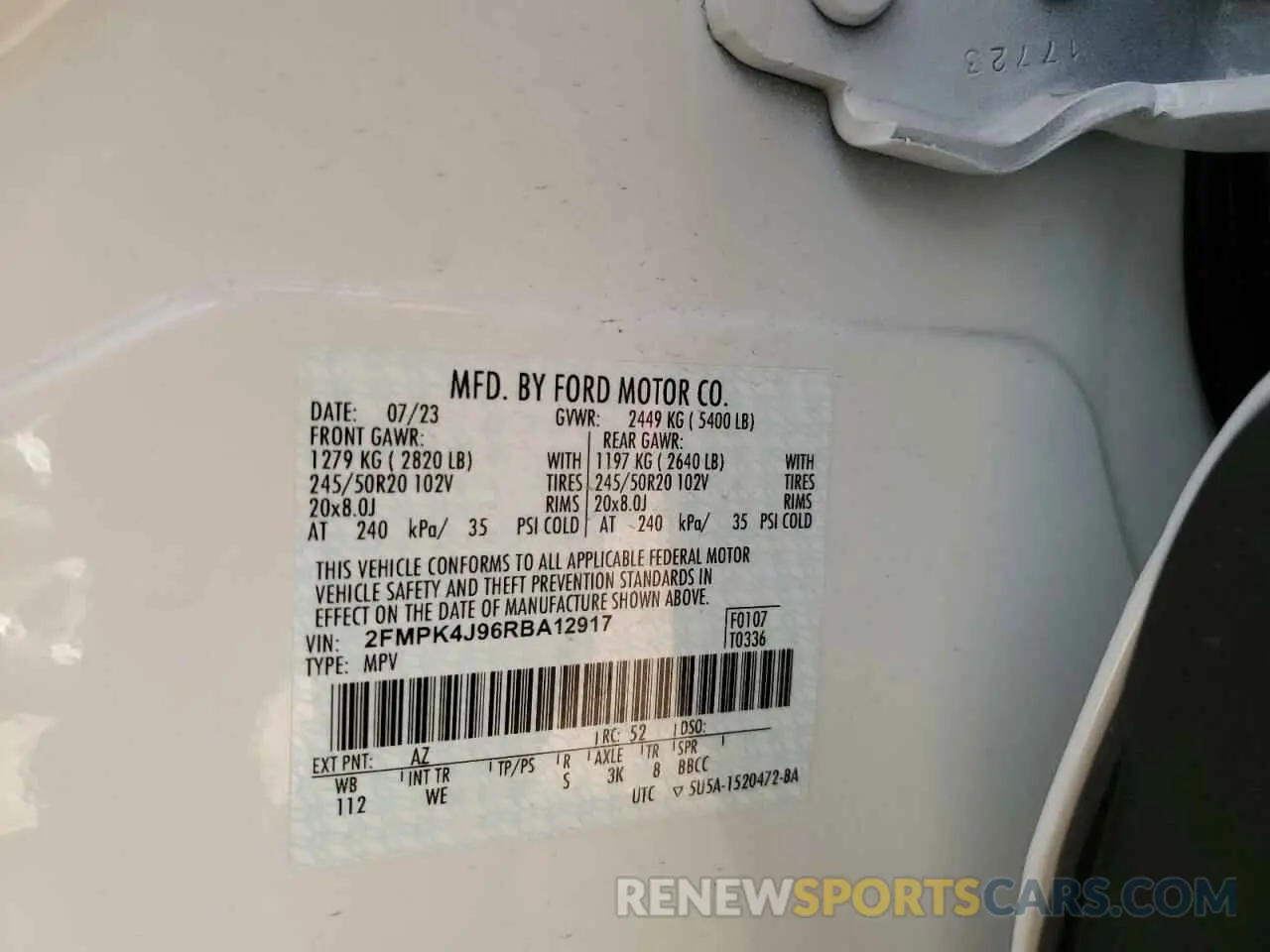 14 Фотография поврежденного автомобиля 2FMPK4J96RBA12917 FORD EDGE 2024