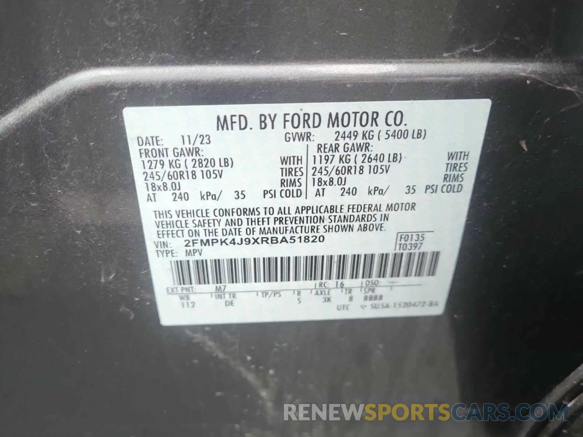 8 Photograph of a damaged car 2FMPK4J9XRBA51820 FORD EDGE 2024