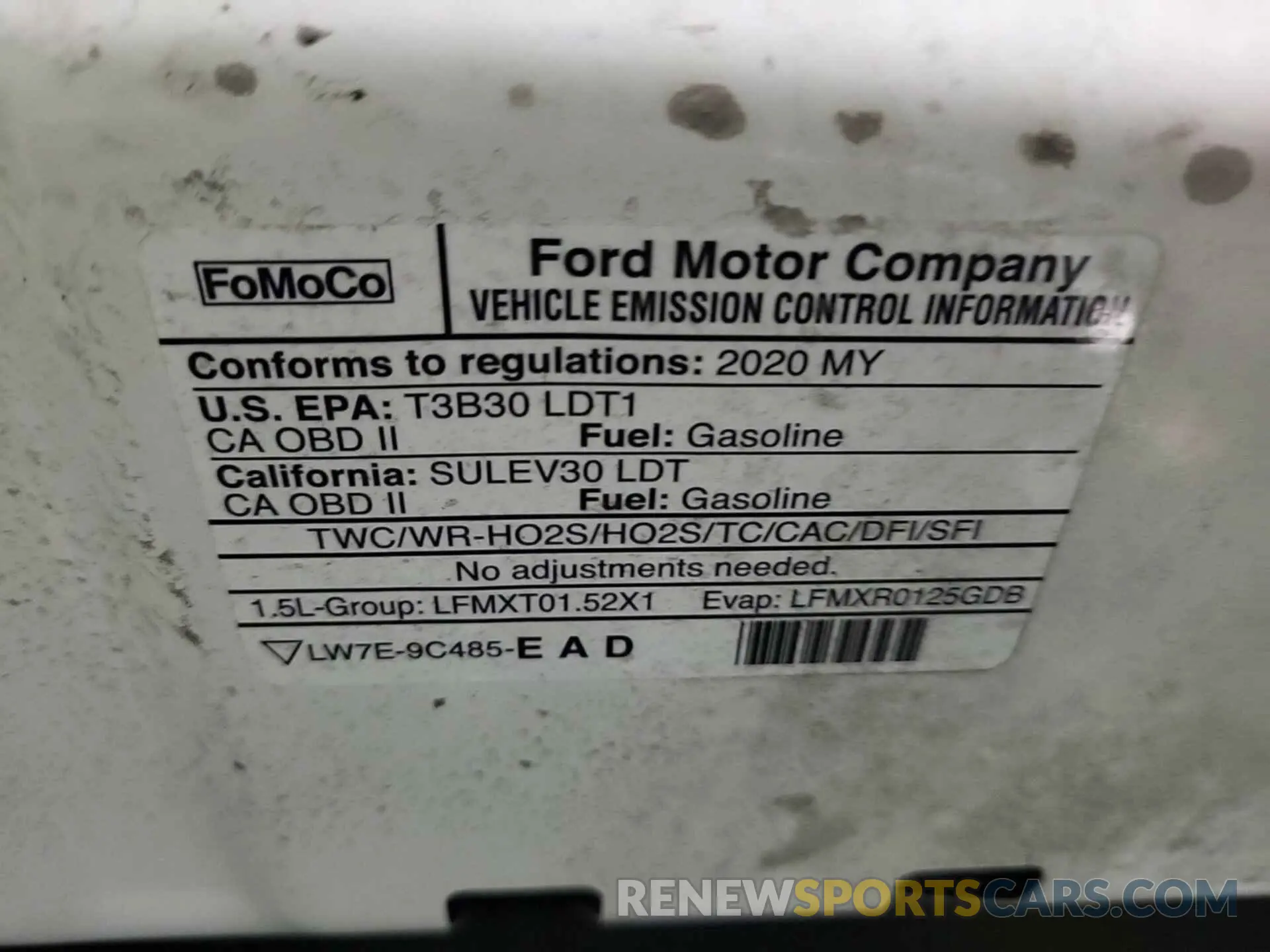 1 Фотография поврежденного автомобиля 1FMCU0H69LUB07826 FORD ESCAPE 2020