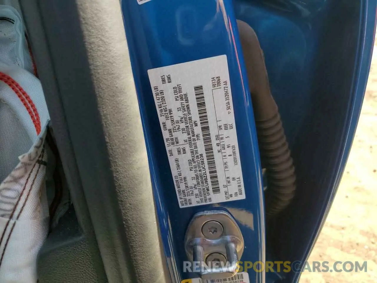 12 Фотография поврежденного автомобиля 1FMCU9BZ2LUC58238 FORD ESCAPE 2020