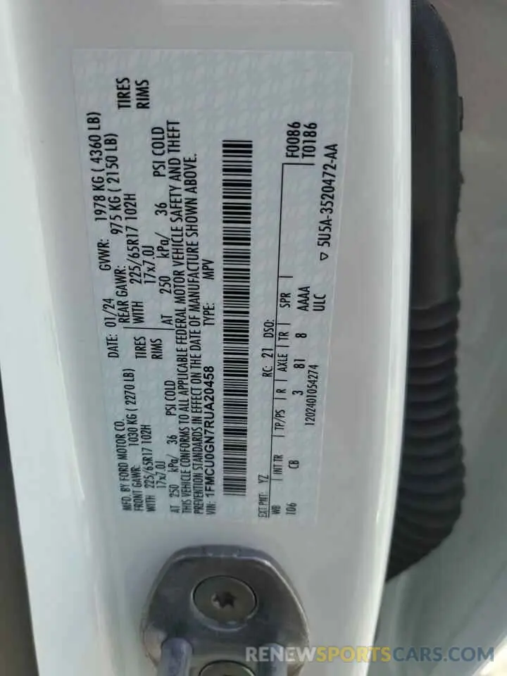 13 Фотография поврежденного автомобиля 1FMCU0GN7RUA20458 FORD ESCAPE ACT 2024