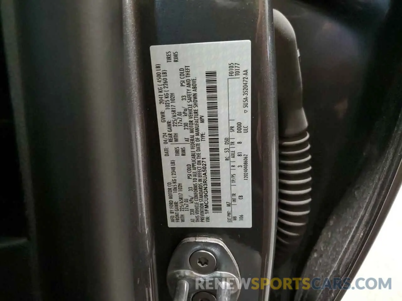 13 Photograph of a damaged car 1FMCU9GN3RUA50271 FORD ESCAPE ACT 2024