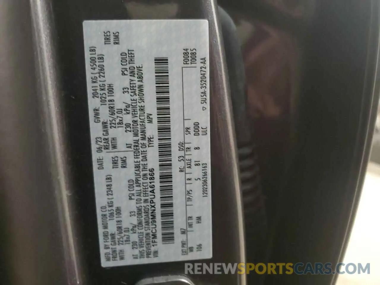 14 Фотография поврежденного автомобиля 1FMCU9MNXPUA61866 FORD ESCAPE ST 2023