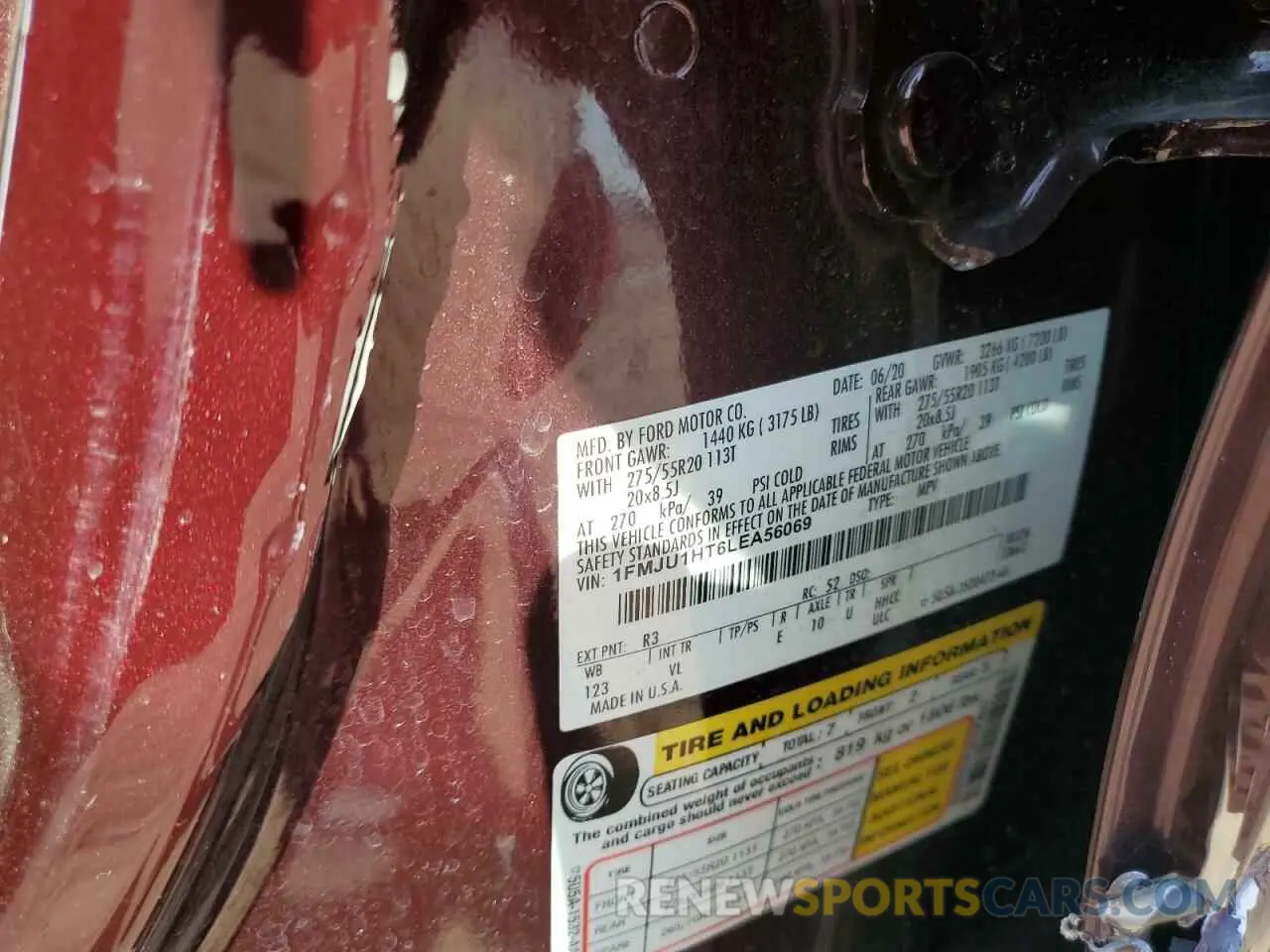 15 Photograph of a damaged car 1FMJU1HT6LEA56069 FORD EXPEDITION 2020