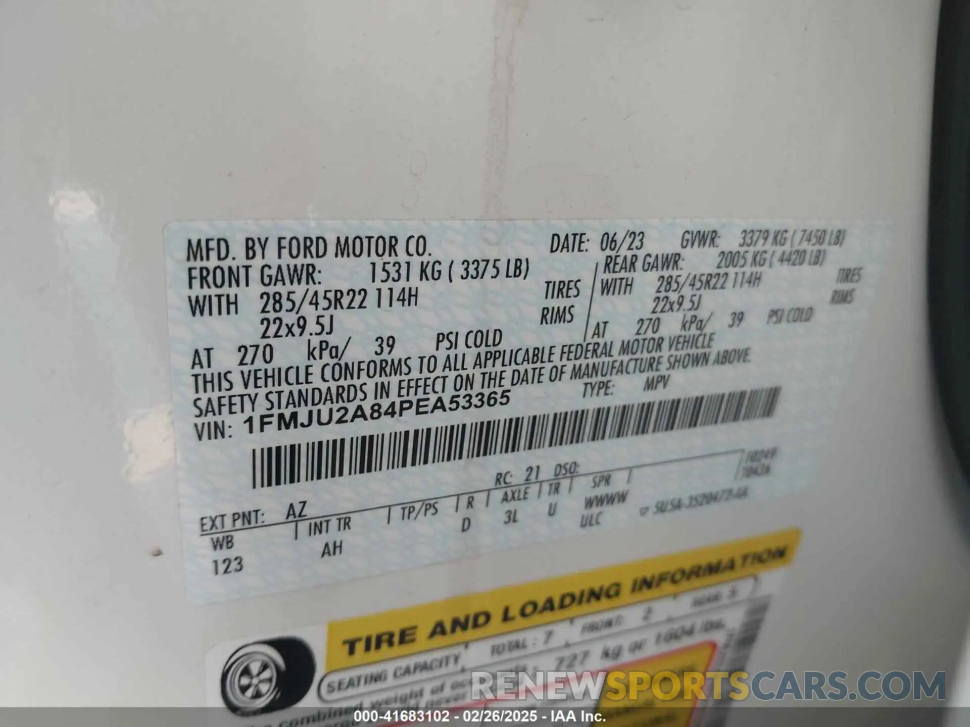 9 Photograph of a damaged car 1FMJU2A84PEA53365 FORD EXPEDITION 2023