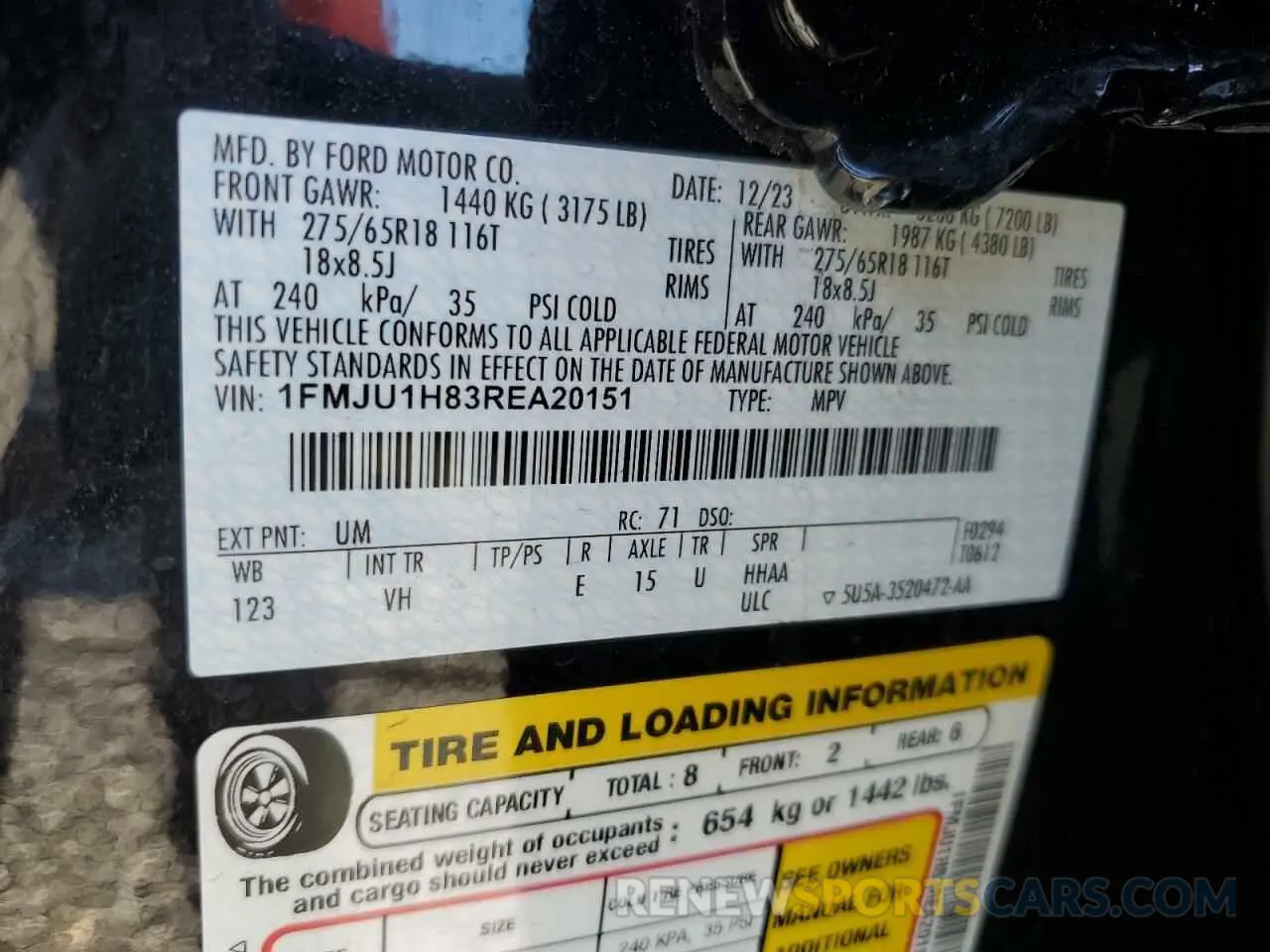 14 Photograph of a damaged car 1FMJU1H83REA20151 FORD EXPEDITION 2024