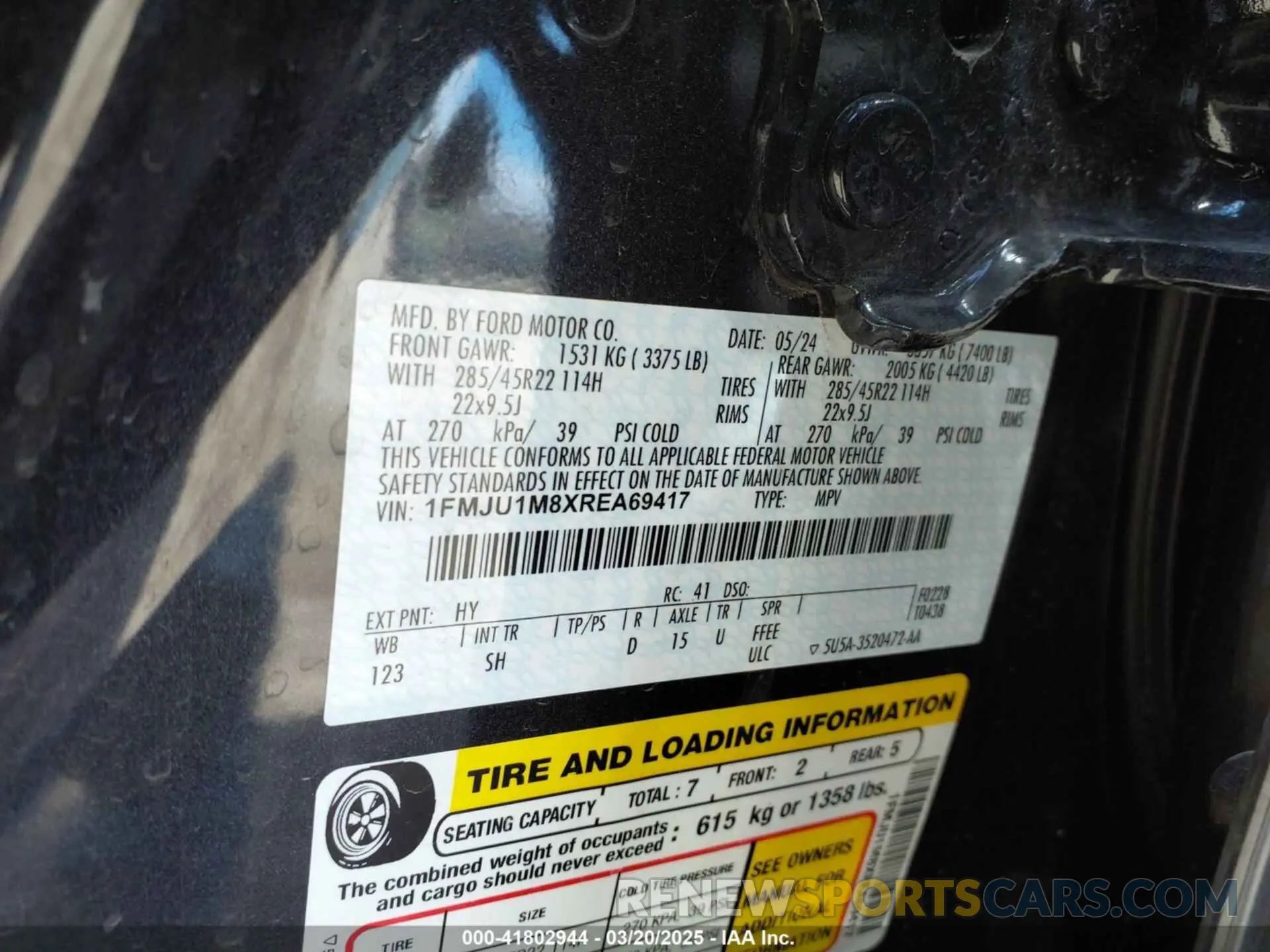 9 Фотография поврежденного автомобиля 1FMJU1M8XREA69417 FORD EXPEDITION 2024