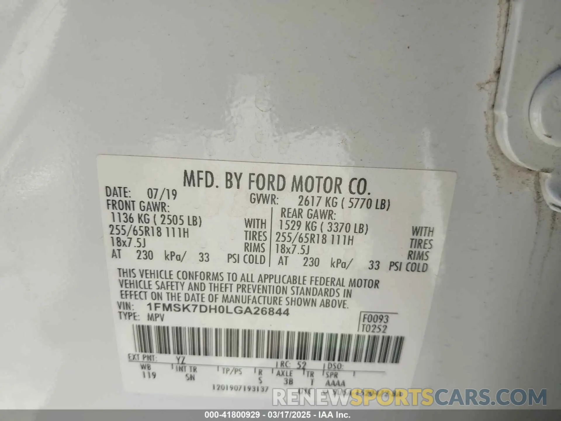 9 Фотография поврежденного автомобиля 1FMSK7DH0LGA26844 FORD EXPLORER 2020