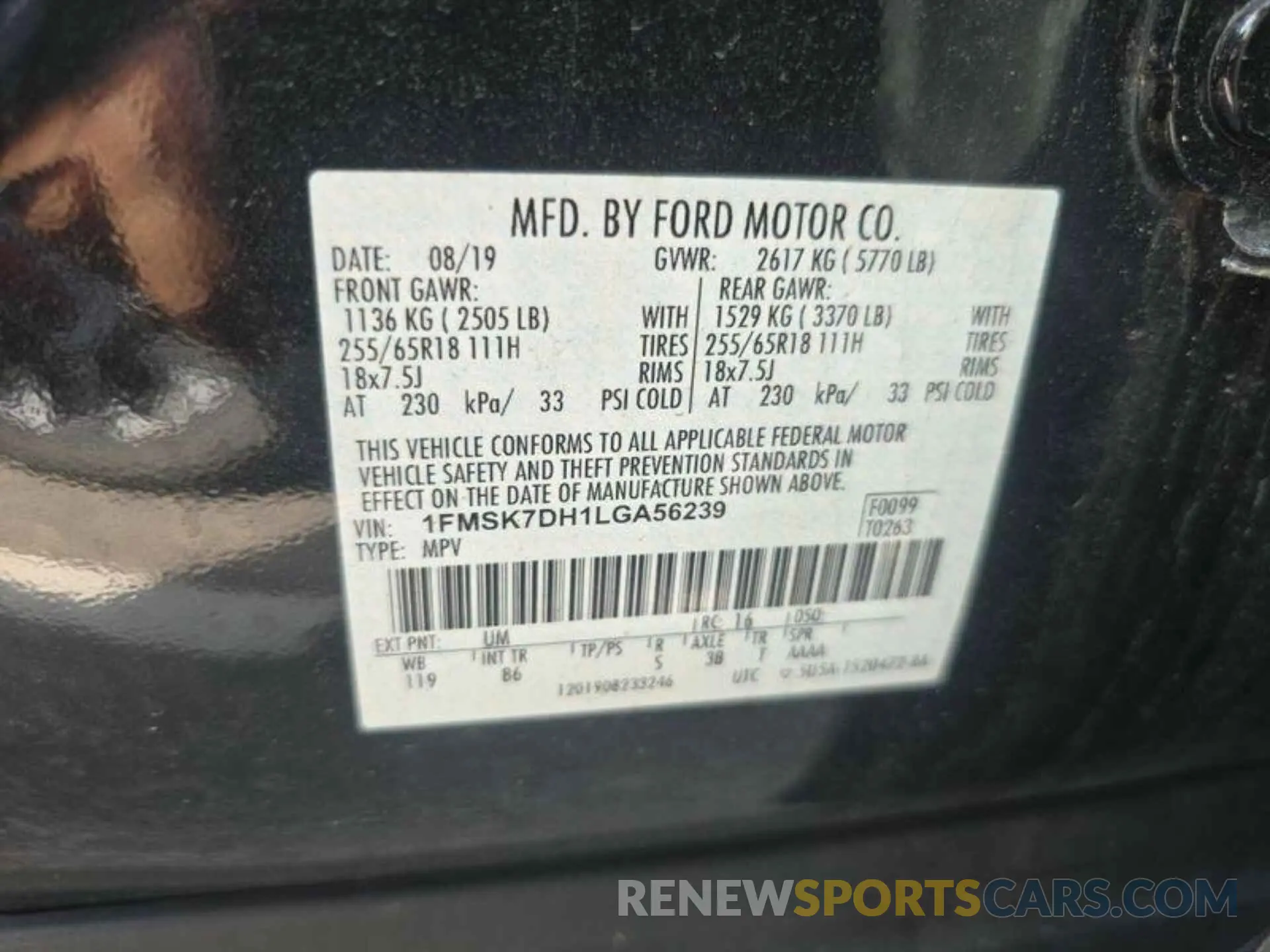 21 Photograph of a damaged car 1FMSK7DH1LGA56239 FORD EXPLORER 2020