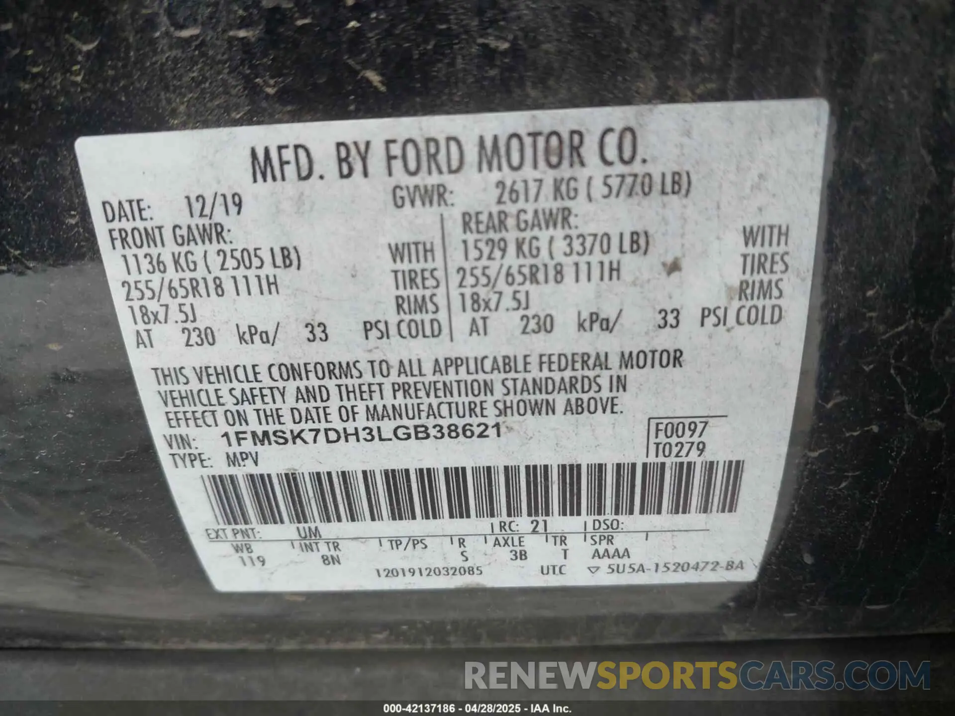 9 Фотография поврежденного автомобиля 1FMSK7DH3LGB38621 FORD EXPLORER 2020
