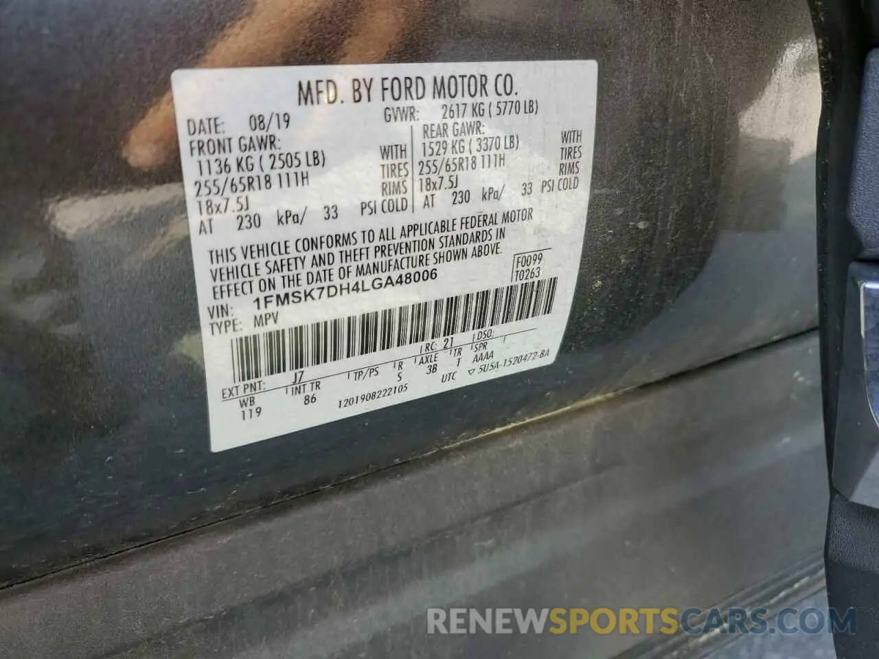 15 Photograph of a damaged car 1FMSK7DH4LGA48006 FORD EXPLORER 2020