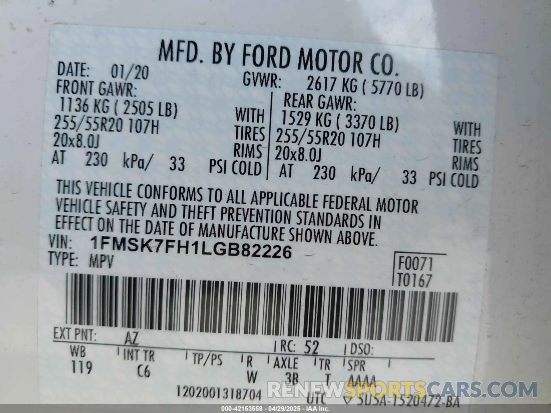 9 Фотография поврежденного автомобиля 1FMSK7FH1LGB82226 FORD EXPLORER 2020