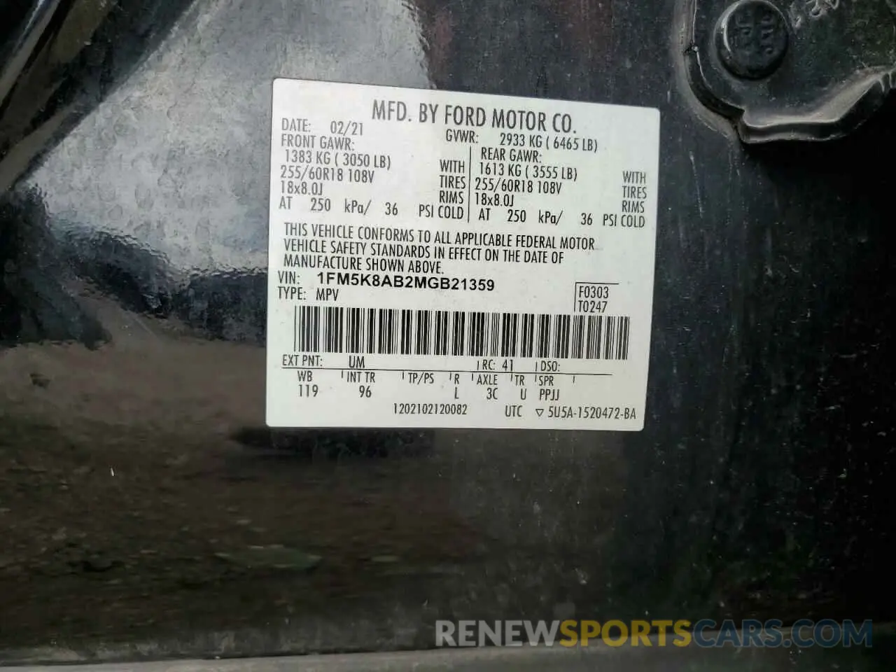 13 Фотография поврежденного автомобиля 1FM5K8AB2MGB21359 FORD EXPLORER 2021