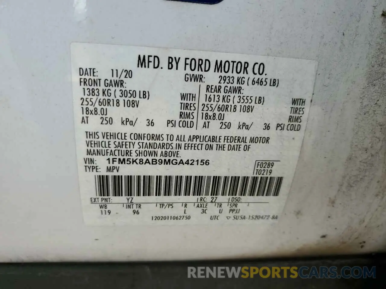 13 Фотография поврежденного автомобиля 1FM5K8AB9MGA42156 FORD EXPLORER 2021