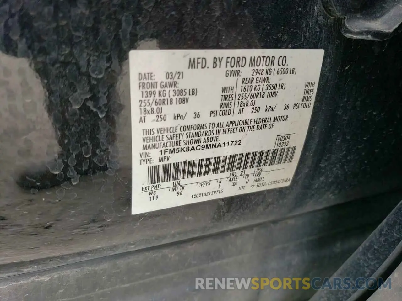 13 Photograph of a damaged car 1FM5K8AC9MNA11722 FORD EXPLORER 2021