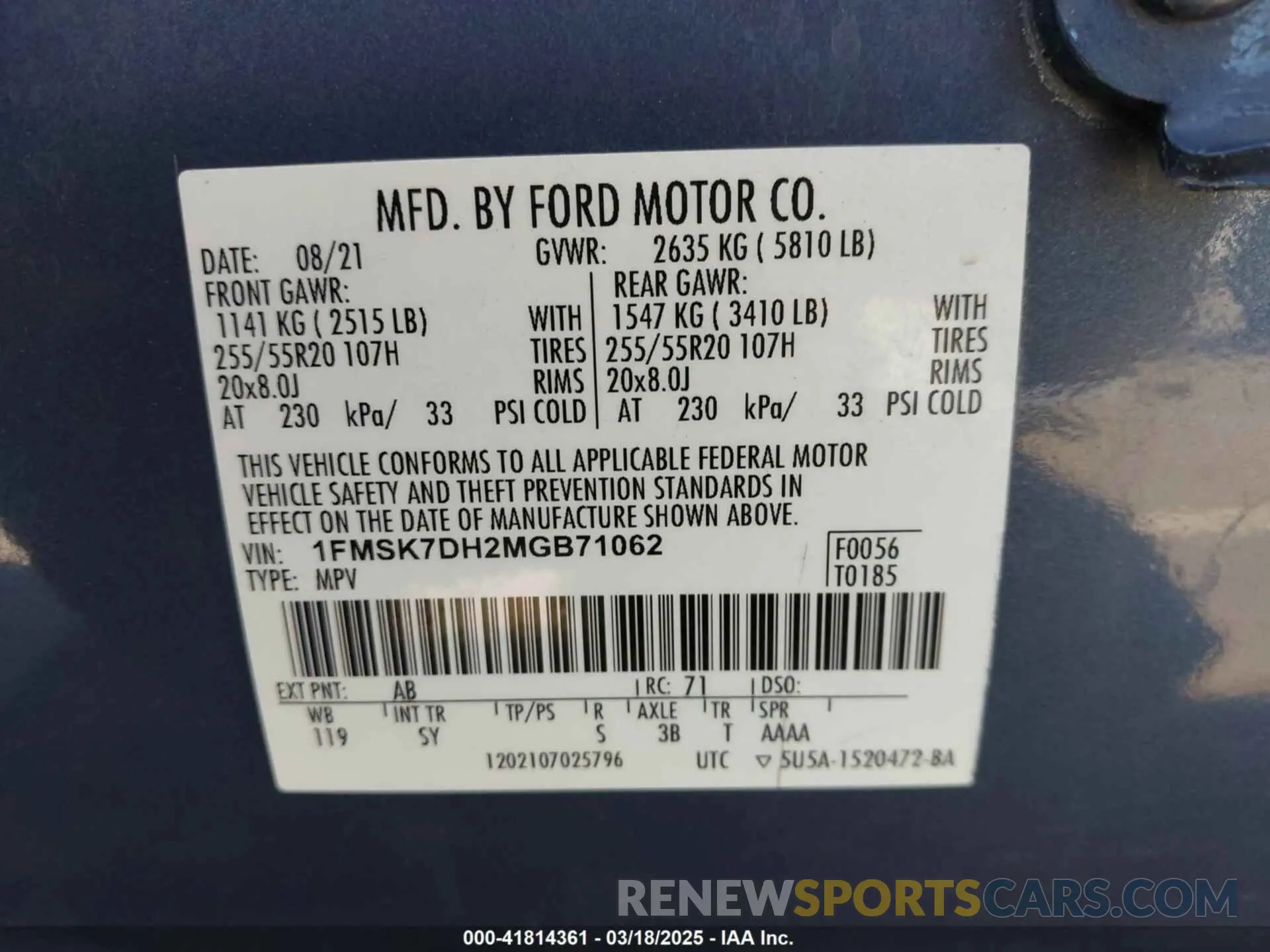 9 Photograph of a damaged car 1FMSK7DH2MGB71062 FORD EXPLORER 2021