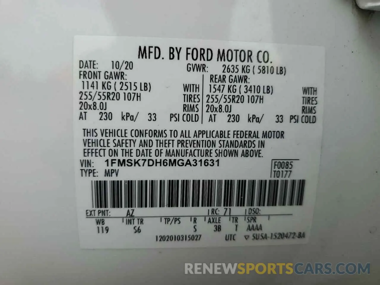 13 Фотография поврежденного автомобиля 1FMSK7DH6MGA31631 FORD EXPLORER 2021