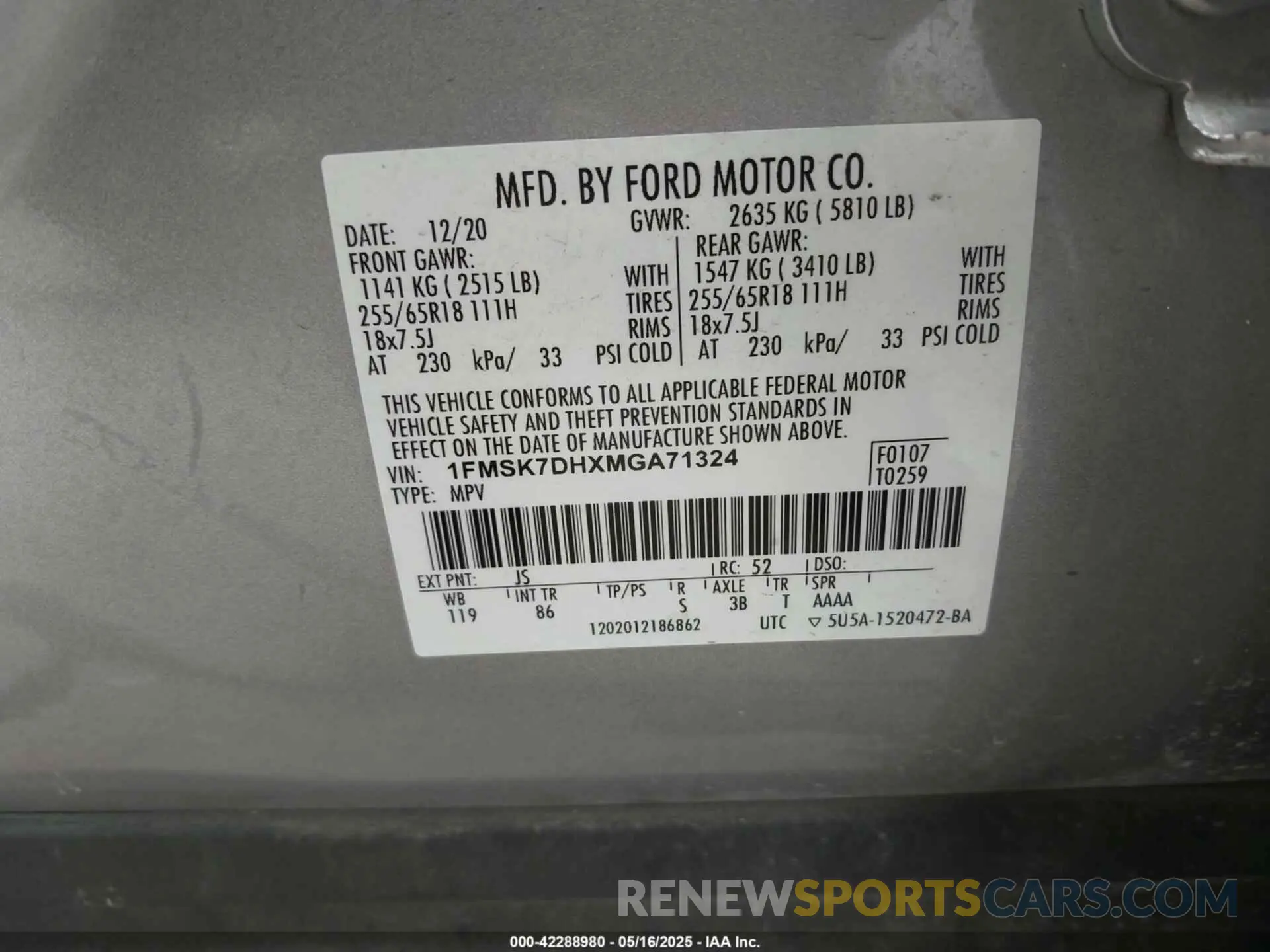 9 Photograph of a damaged car 1FMSK7DHXMGA71324 FORD EXPLORER 2021