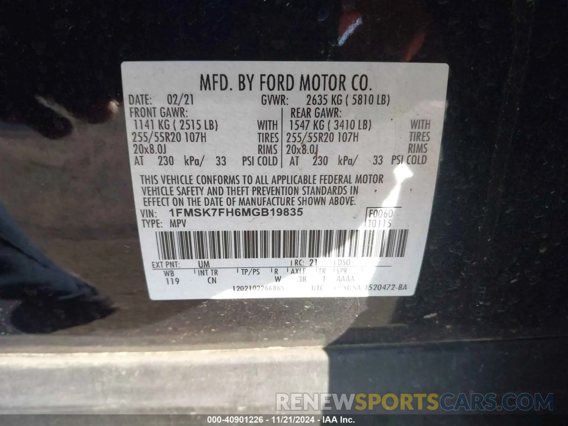 9 Photograph of a damaged car 1FMSK7FH6MGB19835 FORD EXPLORER 2021