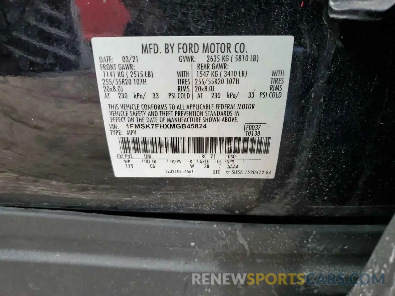 13 Фотография поврежденного автомобиля 1FMSK7FHXMGB45824 FORD EXPLORER 2021