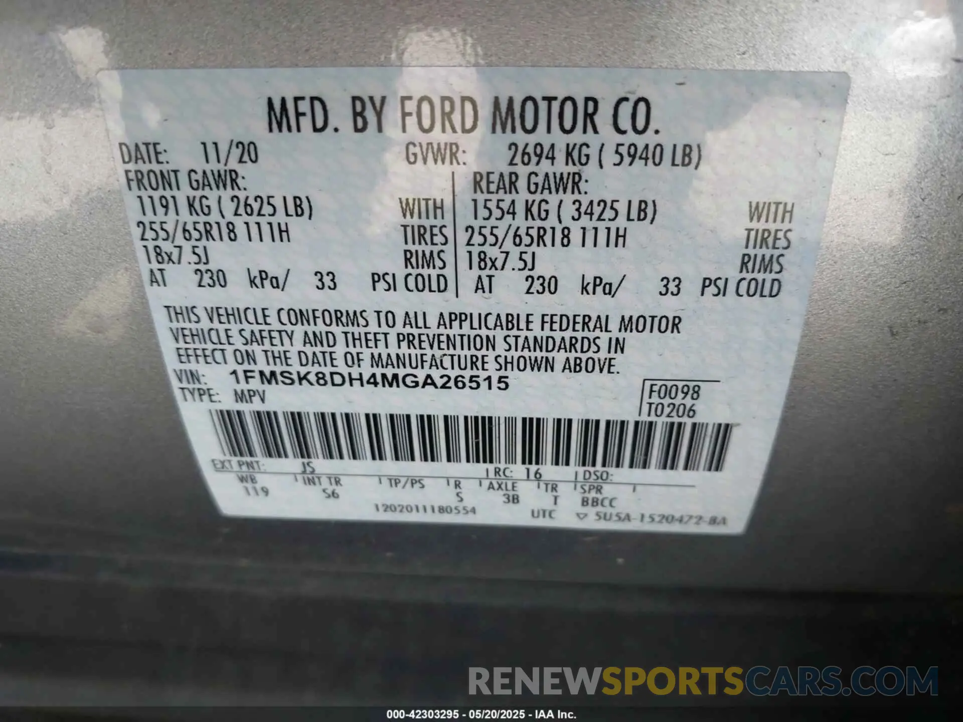 9 Photograph of a damaged car 1FMSK8DH4MGA26515 FORD EXPLORER 2021