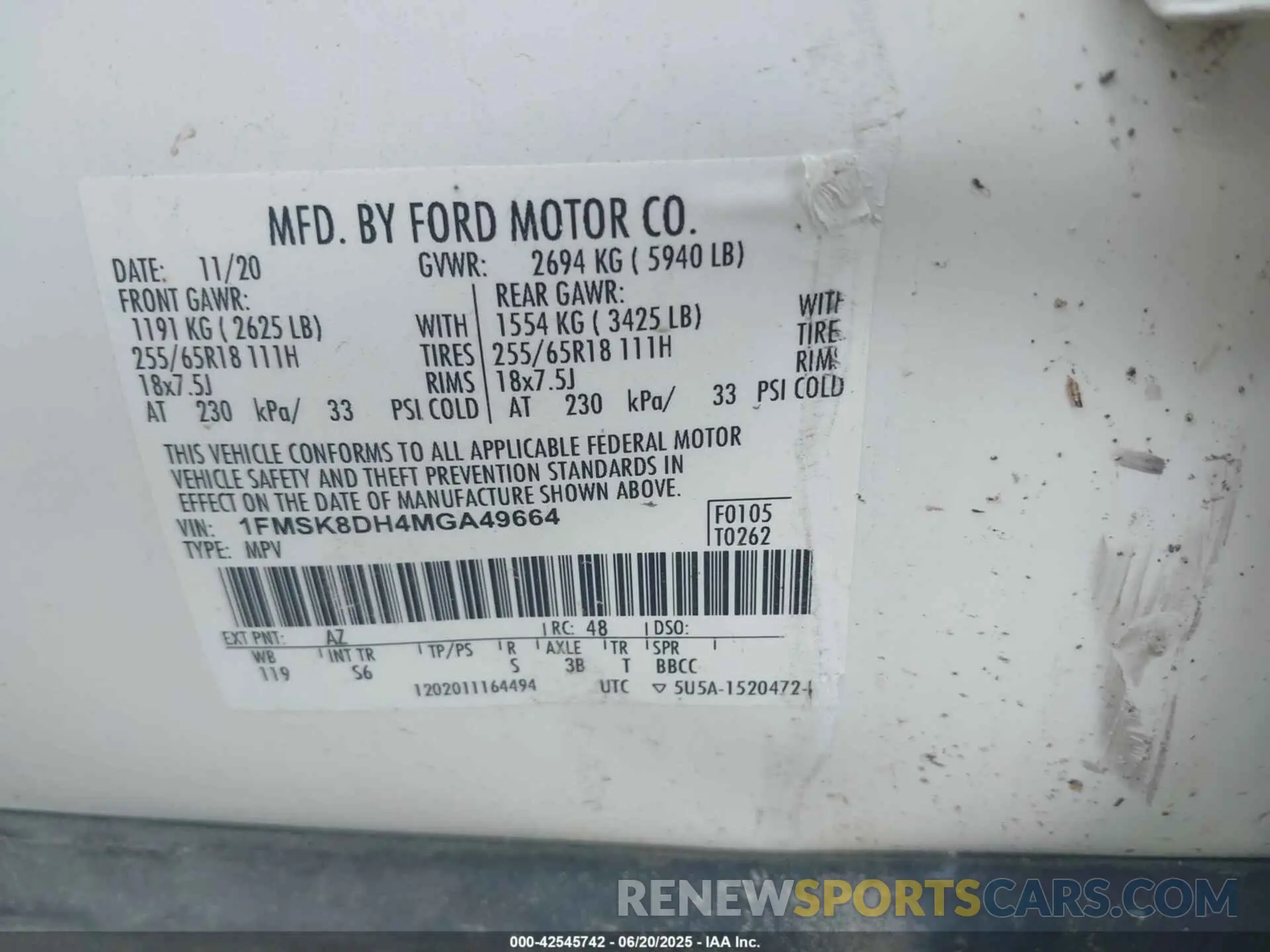9 Фотография поврежденного автомобиля 1FMSK8DH4MGA49664 FORD EXPLORER 2021