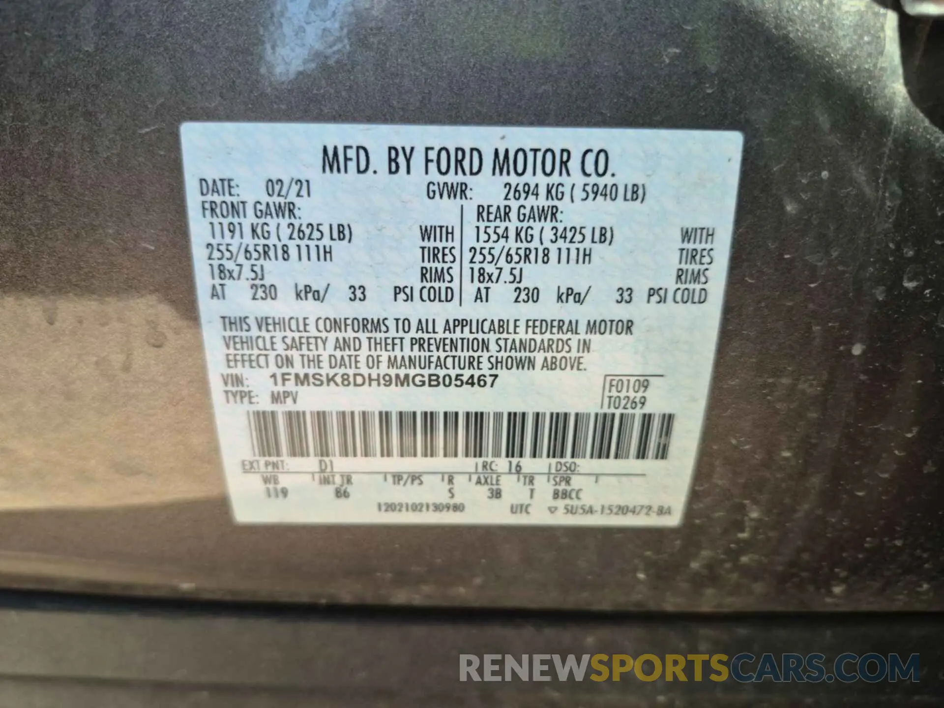 23 Фотография поврежденного автомобиля 1FMSK8DH9MGB05467 FORD EXPLORER 2021