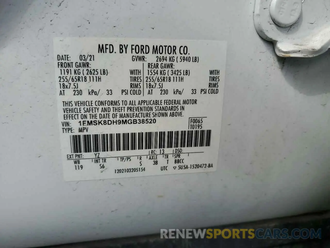 15 Фотография поврежденного автомобиля 1FMSK8DH9MGB38520 FORD EXPLORER 2021