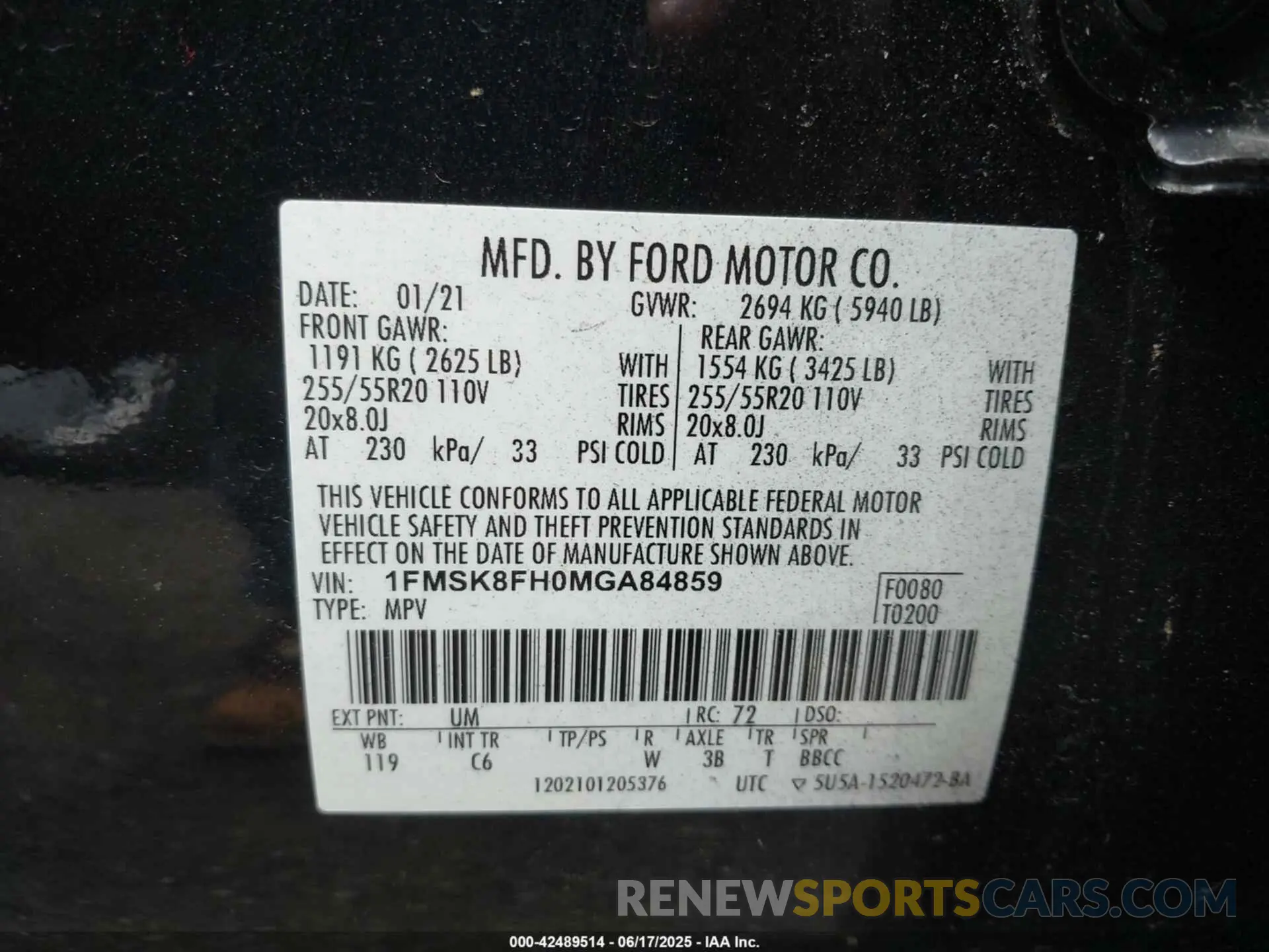 9 Фотография поврежденного автомобиля 1FMSK8FH0MGA84859 FORD EXPLORER 2021