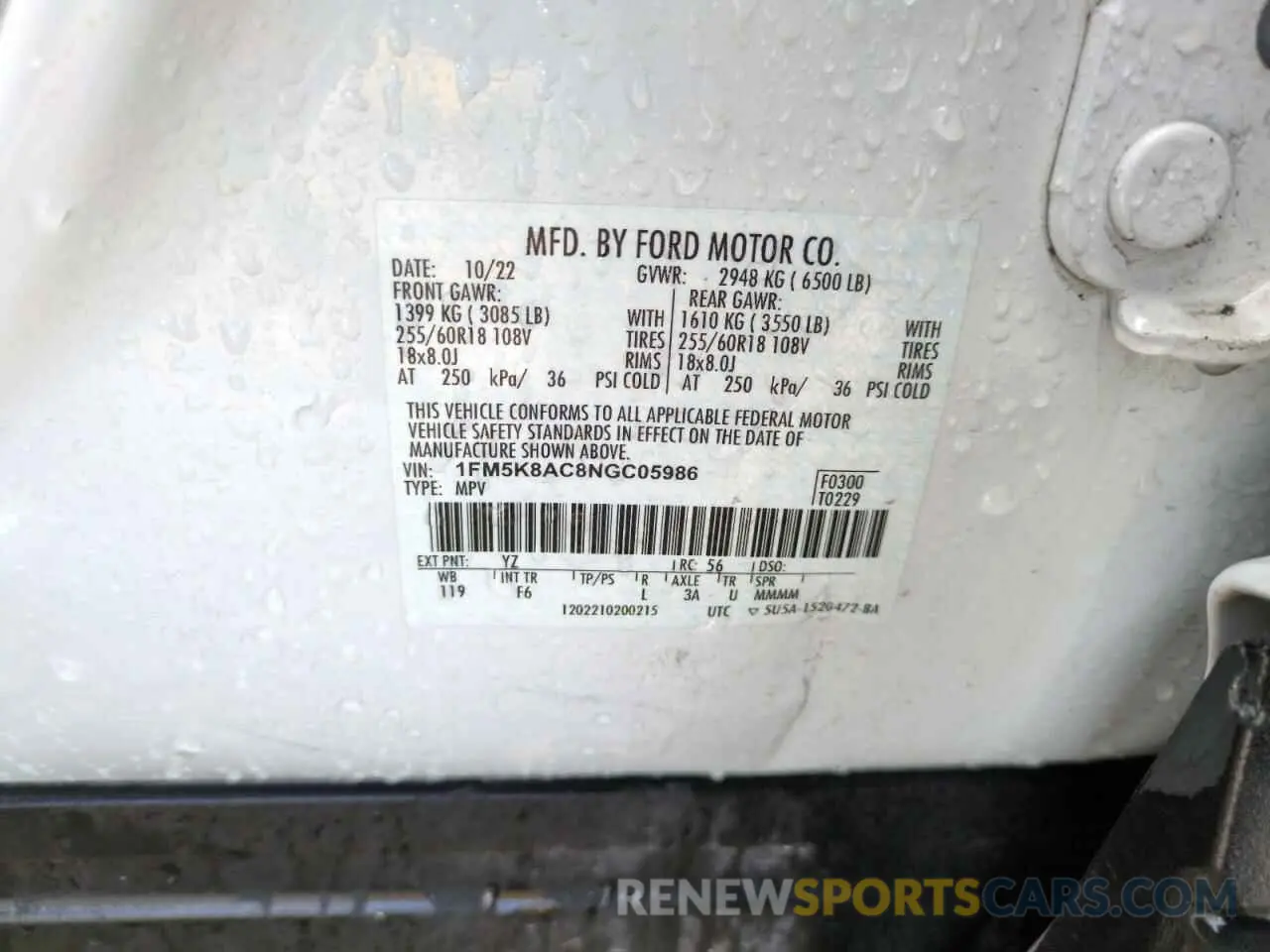 12 Фотография поврежденного автомобиля 1FM5K8AC8NGC05986 FORD EXPLORER 2022