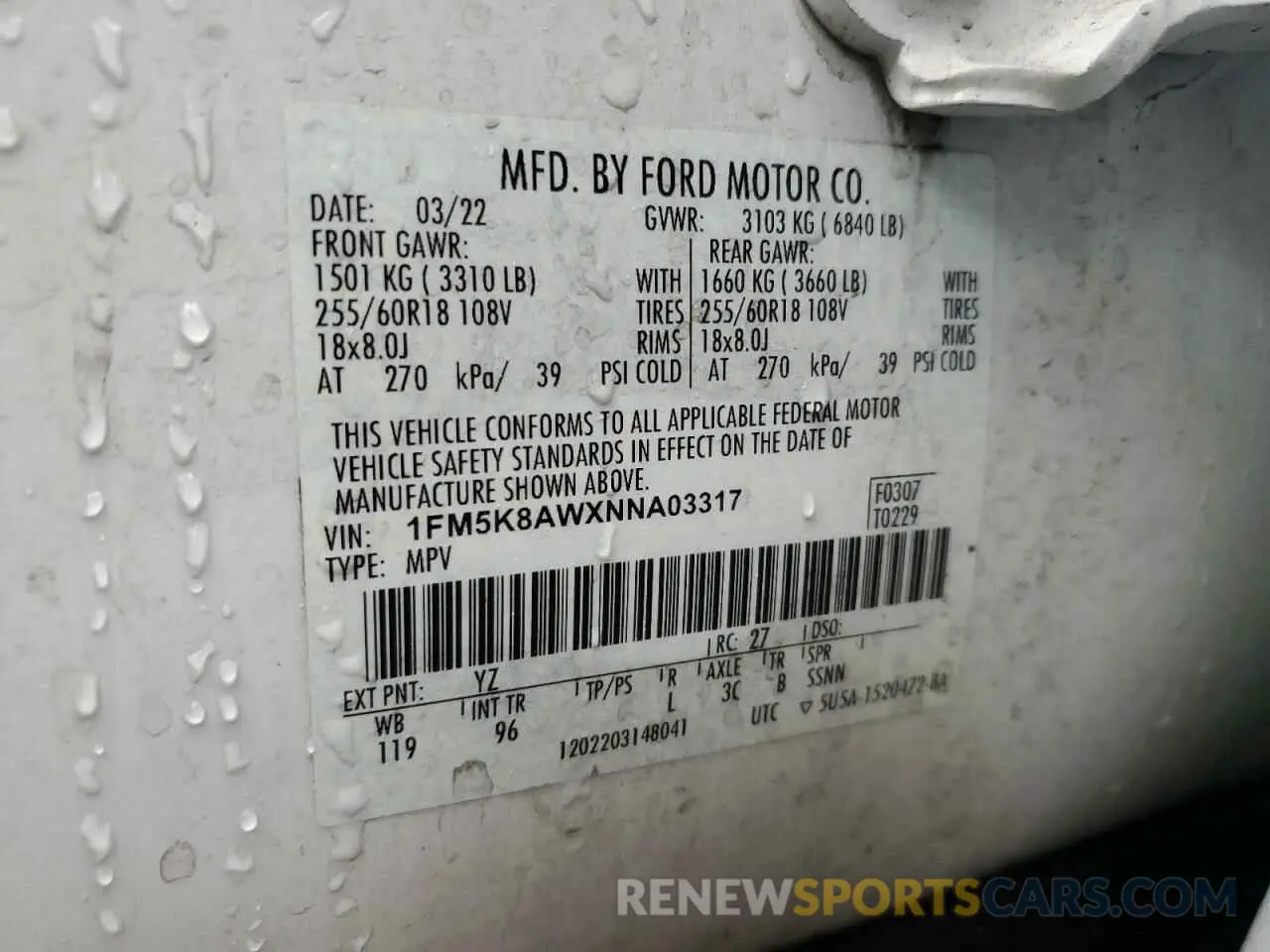13 Фотография поврежденного автомобиля 1FM5K8AWXNNA03317 FORD EXPLORER 2022