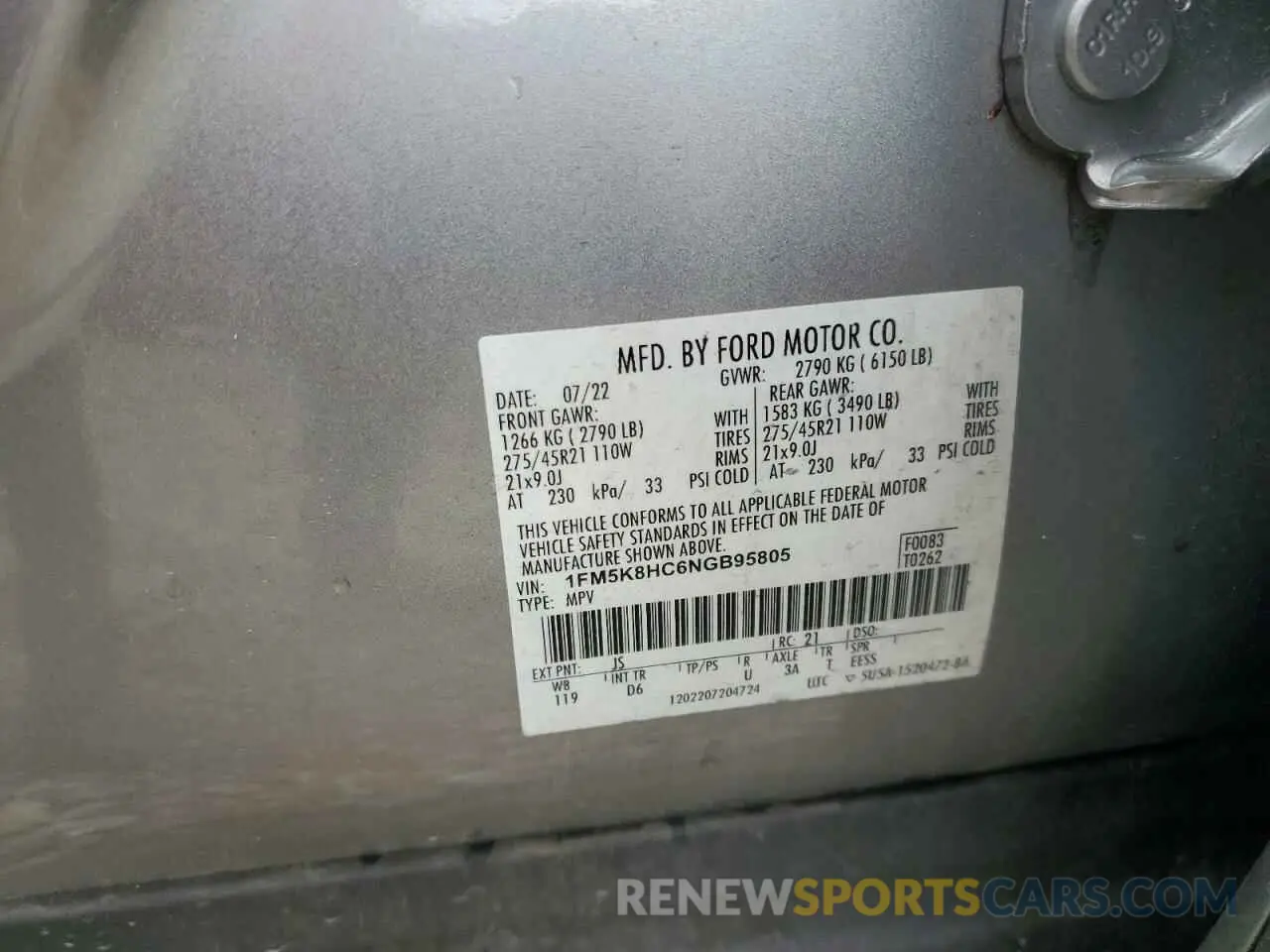 14 Фотография поврежденного автомобиля 1FM5K8HC6NGB95805 FORD EXPLORER 2022