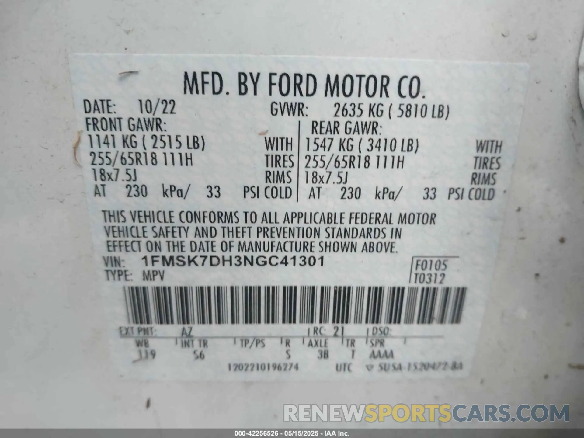 9 Photograph of a damaged car 1FMSK7DH3NGC41301 FORD EXPLORER 2022