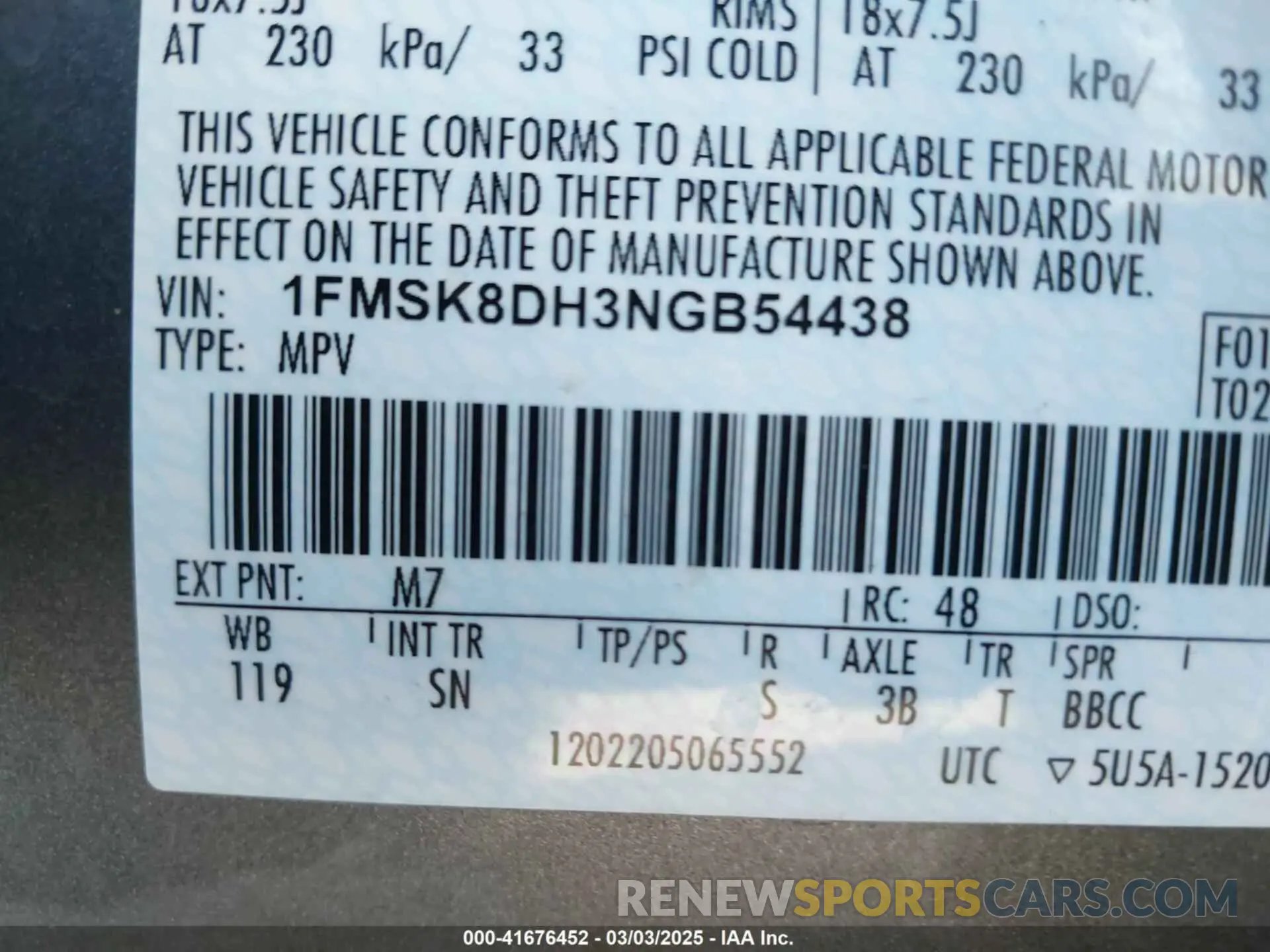 9 Photograph of a damaged car 1FMSK8DH3NGB54438 FORD EXPLORER 2022