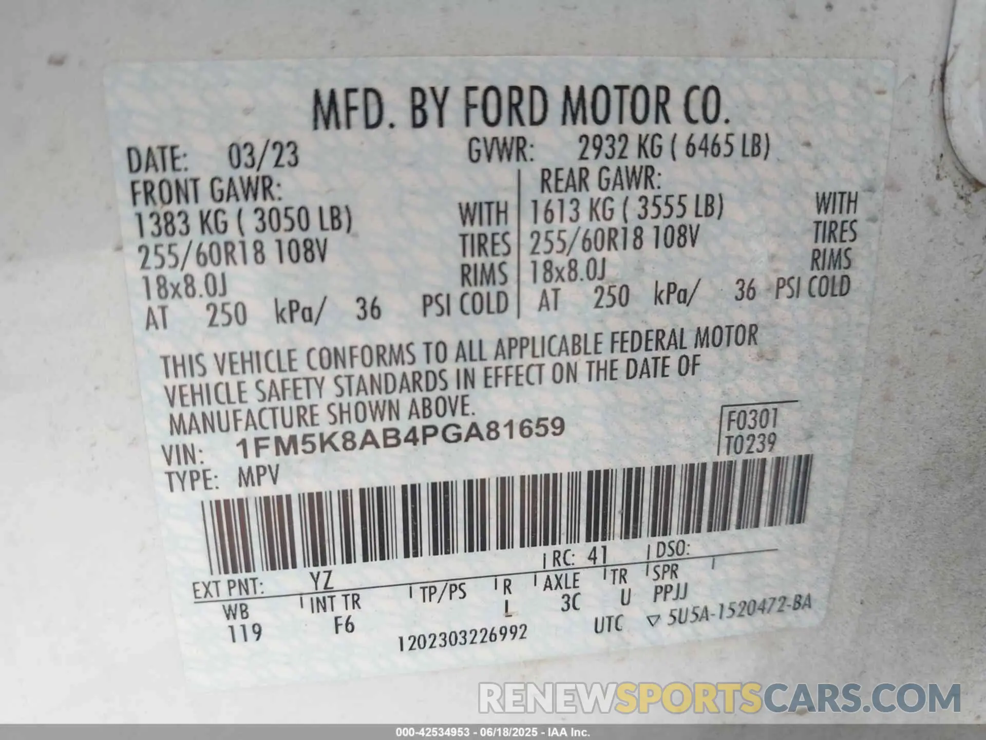 9 Фотография поврежденного автомобиля 1FM5K8AB4PGA81659 FORD EXPLORER 2023