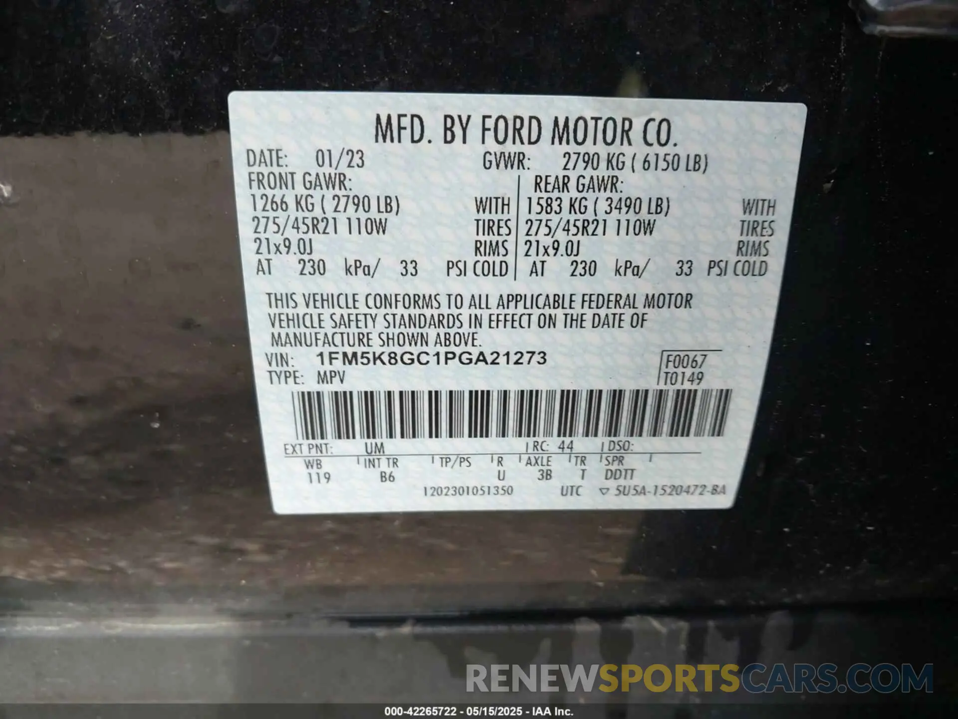 9 Photograph of a damaged car 1FM5K8GC1PGA21273 FORD EXPLORER 2023