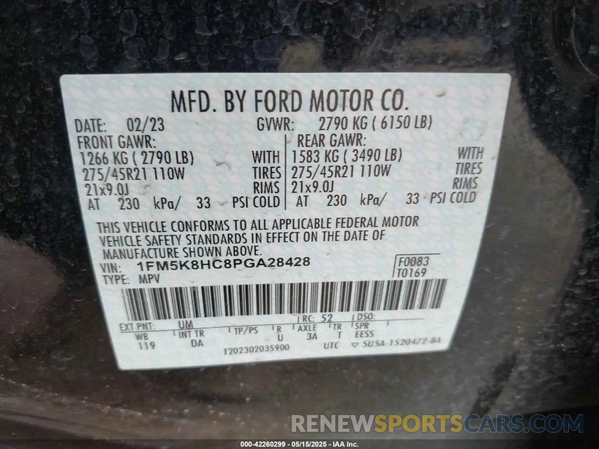 9 Photograph of a damaged car 1FM5K8HC8PGA28428 FORD EXPLORER 2023