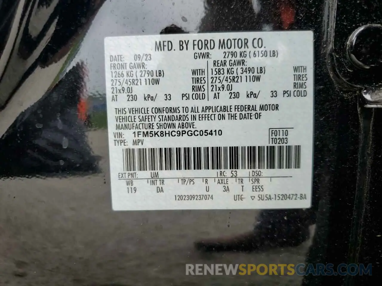 13 Фотография поврежденного автомобиля 1FM5K8HC9PGC05410 FORD EXPLORER 2023