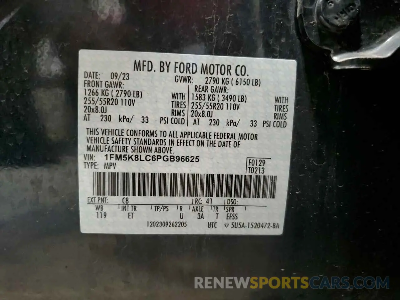 13 Фотография поврежденного автомобиля 1FM5K8LC6PGB96625 FORD EXPLORER 2023