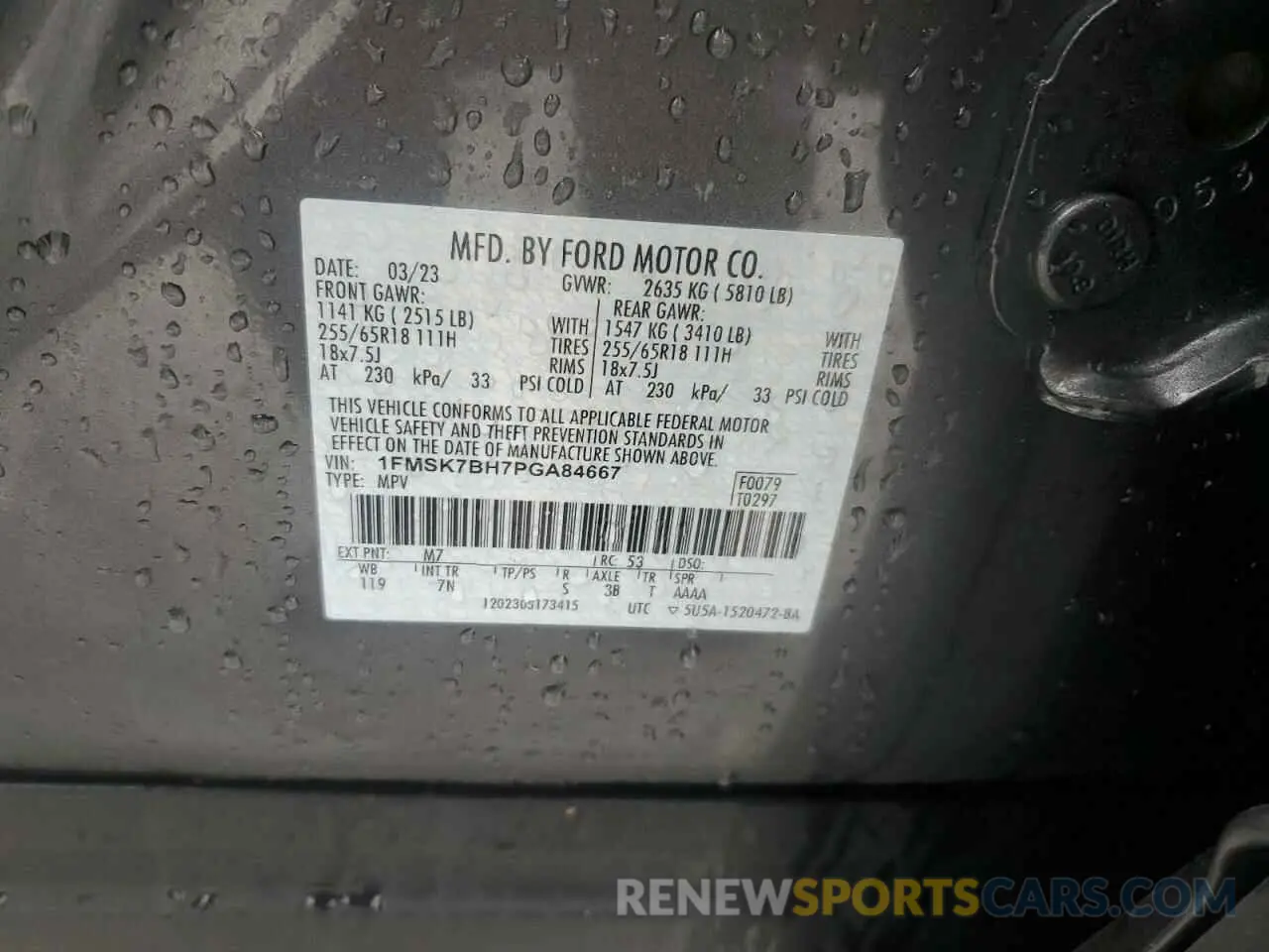 15 Photograph of a damaged car 1FMSK7BH7PGA84667 FORD EXPLORER 2023