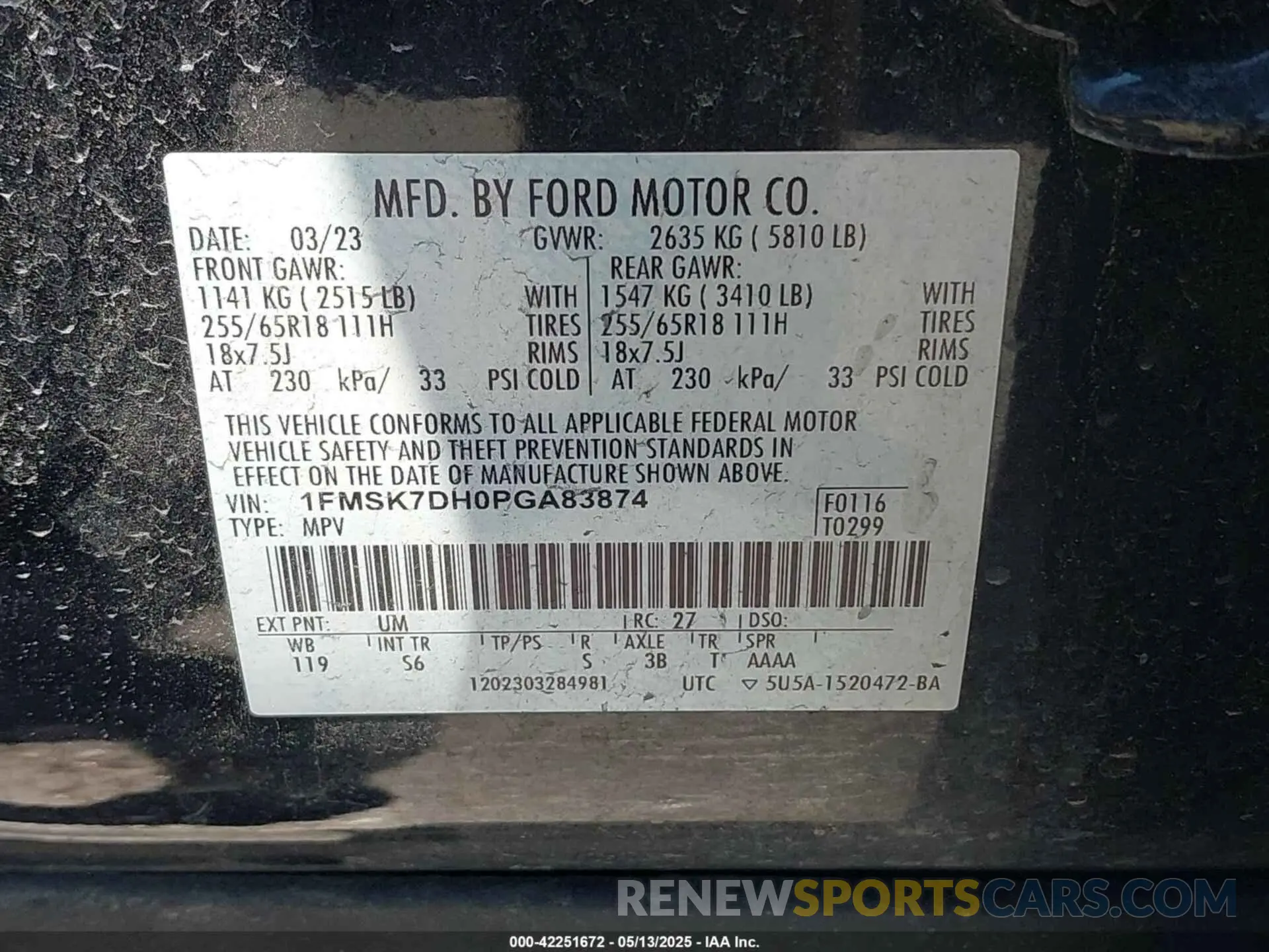 9 Photograph of a damaged car 1FMSK7DH0PGA83874 FORD EXPLORER 2023