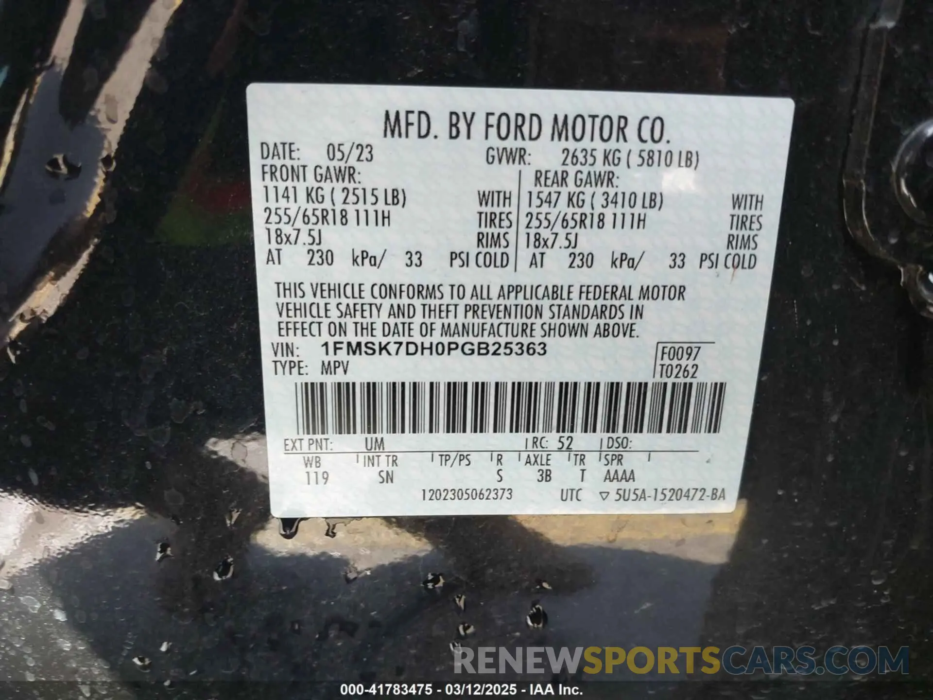 9 Фотография поврежденного автомобиля 1FMSK7DH0PGB25363 FORD EXPLORER 2023
