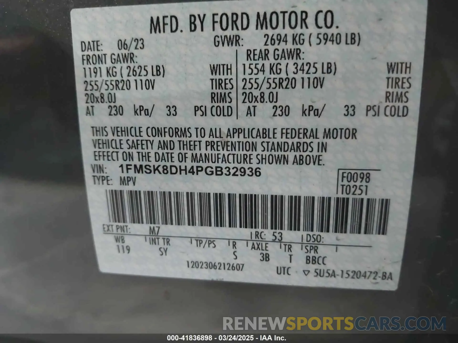 9 Photograph of a damaged car 1FMSK8DH4PGB32936 FORD EXPLORER 2023