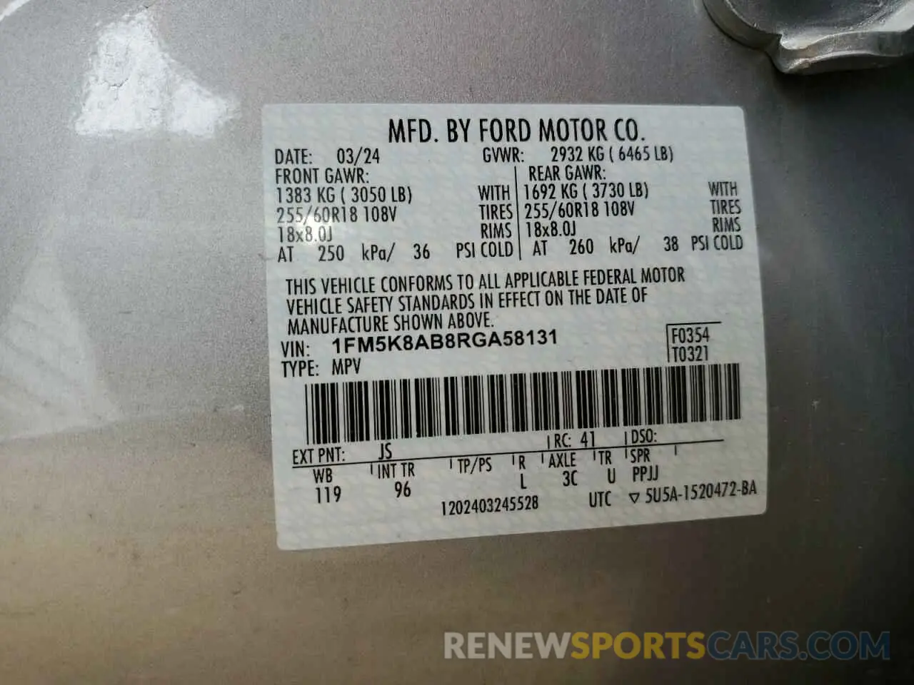 12 Фотография поврежденного автомобиля 1FM5K8AB8RGA58131 FORD EXPLORER 2024