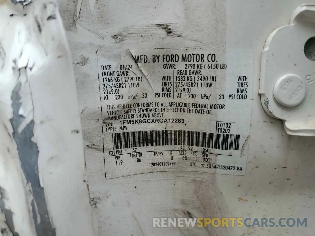 13 Photograph of a damaged car 1FM5K8GCXRGA12283 FORD EXPLORER 2024