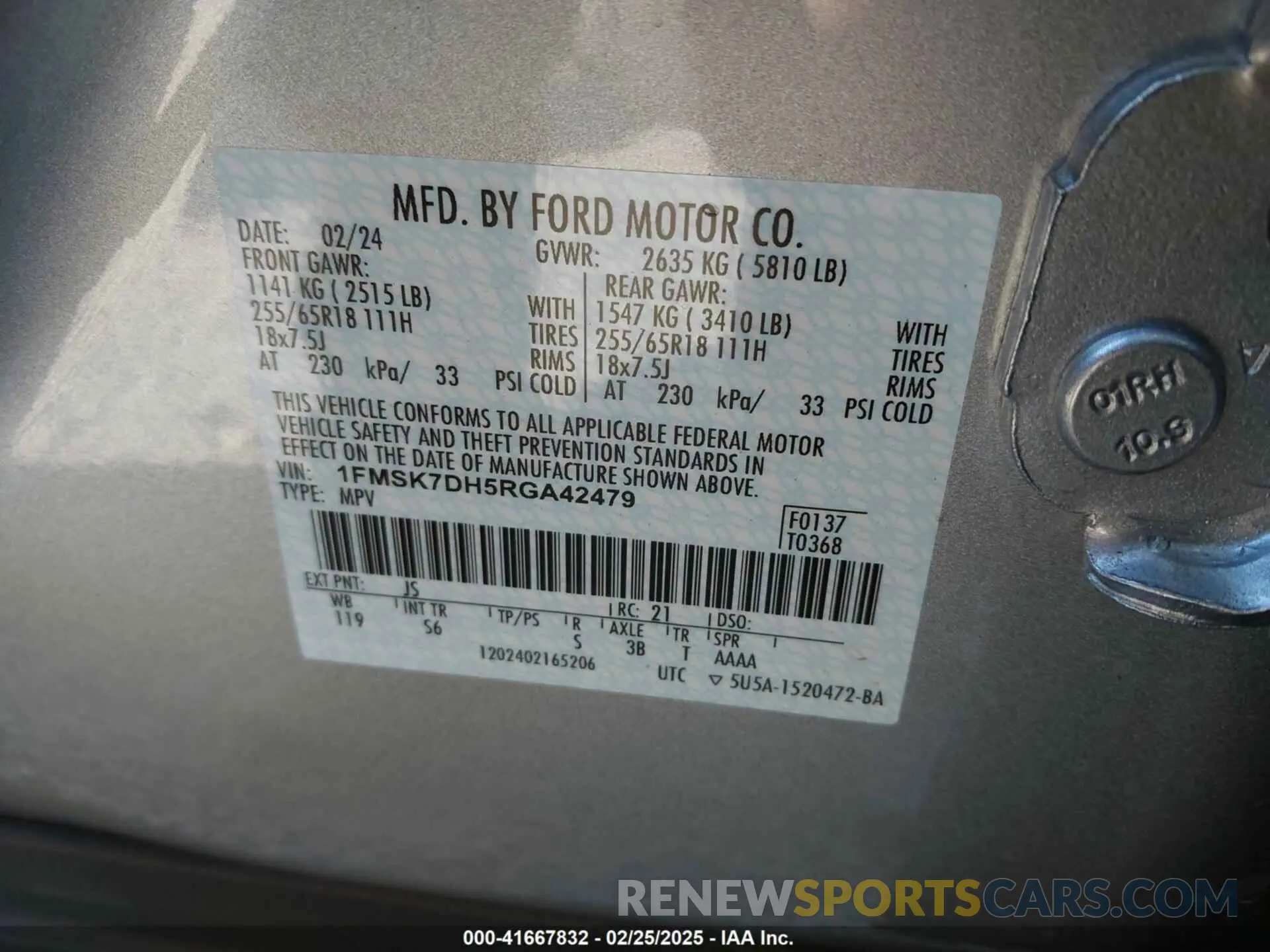 9 Photograph of a damaged car 1FMSK7DH5RGA42479 FORD EXPLORER 2024